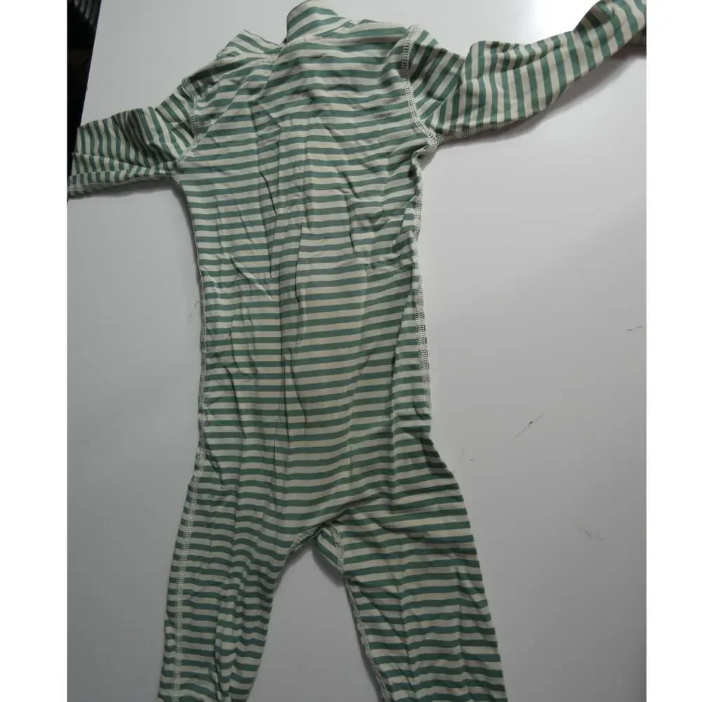 Hannah Anderson 2T One Piece Zip Up Long Sleeve Sleeper Ivory Sage